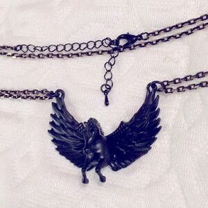 Black Pegasus Necklace. Comes professionally Packaged.